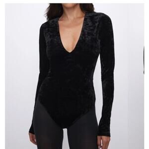 NWT Good American Crushed Velvet Thong Bodysuit sz: 7 (4XL)